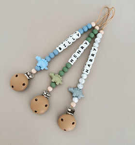 Personalised Little Dino Dummy Chain