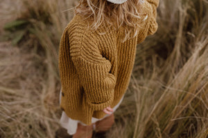 Ribbed yarn cardigan