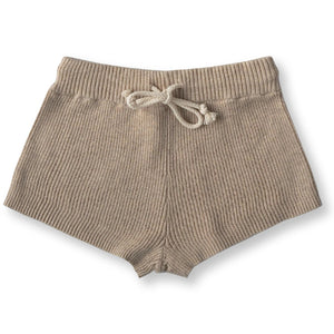 Hemp Ribbed Shorts - Biscuit